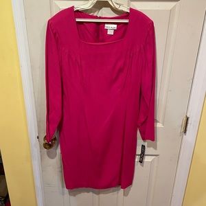 Size 8 hot pink long sleeve dress
